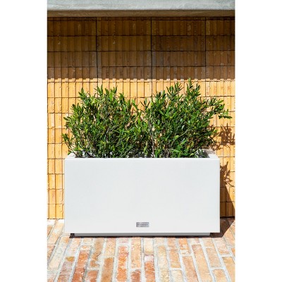 White Recycled Plastic Long Box Planter 25"