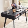 CENGHU Mid Century Modern Computer Desk with USB Ports, Power Outlet & Drawers, Multifunctional Home Office Desk, Writing Study Desk with Drawers - 2 of 4