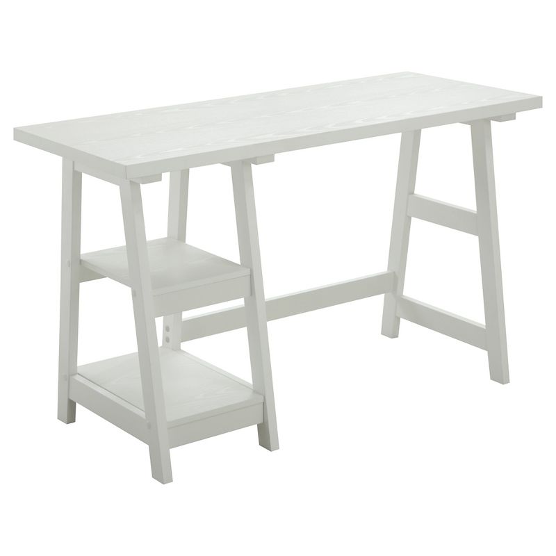 Breighton Home Trinity Trestle Style Desk with Built-In Shelves, 1 of 8