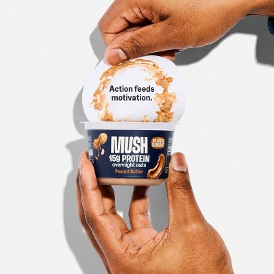 MUSH Protein Peanut Butter + CPB Overnight Oats - 22oz/4ct