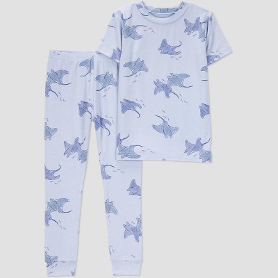 Carter's Just One You® Toddler Boys' 2pc Snug Fit Sting Rays Comfy Soft Pajama Set - Blue