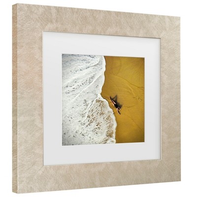 Champagne Framed Beach Scene Canvas Print for Nursery