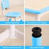 Kids Table and 4 Chairs Set with Graffiti Desktop and Non-Slip Legs, Height Adjustable Toddler Table and Chairs Set, Children Activity Table - 2 of 4
