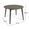 NAYSAYE Patio End Table Acacia Wood Dining Table with Modern Straight Leg Base for Outdoor Use, Gray, 47.25"*47.25"*30" - 3 of 4