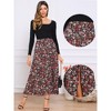 INSPIRE CHIC Women's Maxi Swing Hem Square Neck Vintage Patchwork Party Dress - 2 of 4