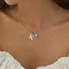 Turandoss Heart Initial Necklaces for Girls - Teen Girl Gifts Dainty Heart Pendant Silver Initial Necklaces for Women Jewelry - 2 of 4