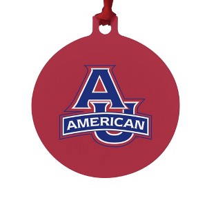 American University Primary Logo Aluminum Holiday Christmas Tree Ornament - 1 of 4