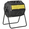 VYNXARIA Tumbling Compost Bin Outdoor 360¡ã Dual Chamber Rotating Composter 43 Gallon, Yellow - 2 of 4
