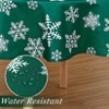 Snowflakes Christmas tablecloth, white Xmas tablecloth, gray Christmas tablecloth, new year tablecloth - 3 of 4