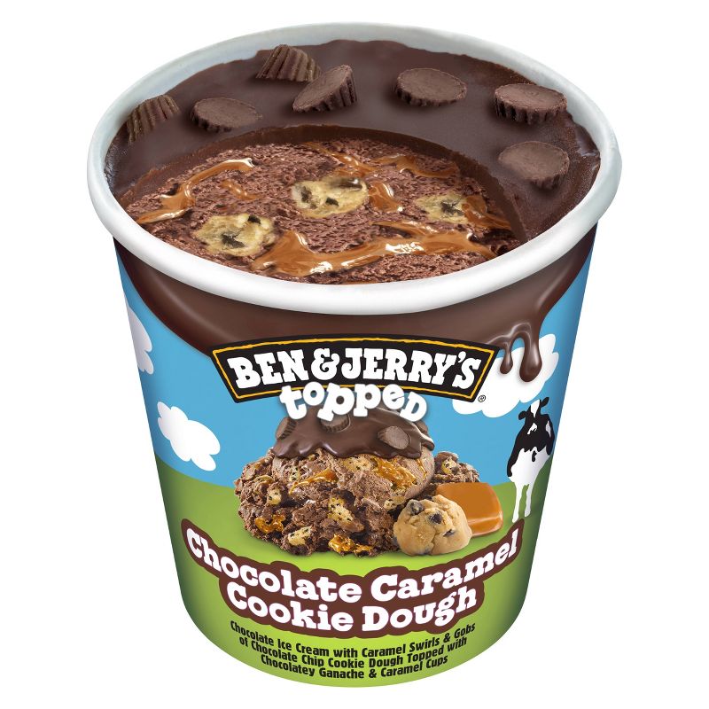 Ben &#38; Jerry&#39;s Topped Chocolate Caramel Cookie Dough Ice Cream - 15.2oz, 5 of 8