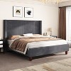 AMERLIFE Upholstered Bed Frame with 50.8" Tall Headboard - 3 of 4