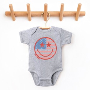 The Juniper Shop SmileyWorld Flag Smiley Face Baby Short Sleeve Bodysuit - 1 of 4