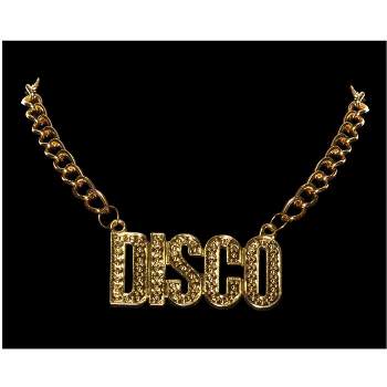 Underwraps Gold Disco Chain Necklace Costume Jewelry