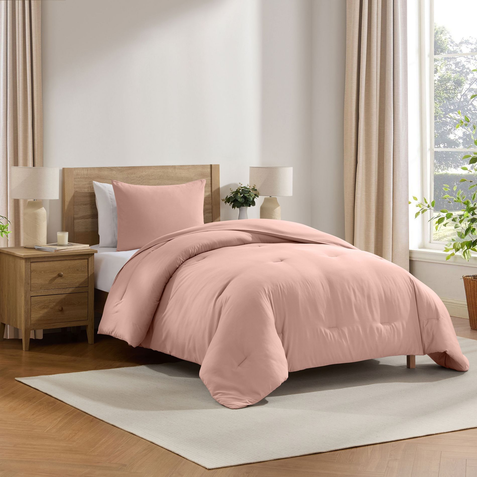 Nestl Modern Tufted Comforter Set – 3-Piece Plush Microfiber Bedding, Down Alternative Comforter