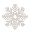 Northlight Snowflake Shaped Cut-Out Wooden Christmas Ornaments - 4.75" - White - Set of 4 - 3 of 4