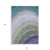 Teal Blue Artichoke Green And Green Abstract Washable Indoor Outdoor Area Rug - 3 of 4