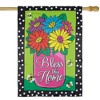 Northlight Bless this Home Bouquet with Vase Outdoor House Flag 28" x 40" - 3 of 4