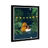 Wynwood Studio 15" x 21" Modern Boho Tigger and Plants I Framed Wall Art Print Green: Chic Decor, Digital Animal Artwork for Home Office - 2 of 4