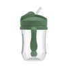 LunaLulinlk Baby's First Straw Cup with Weighted Straw, 9oz, Coral/Olive, 6m+, 2 Pack - 3 of 4