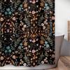 Sweet Jojo Designs Shower Curtain 72in.x72in. Boho Floral Wildflower Black and Orange - 4 of 4