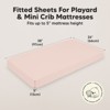 KeaBabies Mini Crib Sheets for Baby Girls, Boys, 2-Pack Soothe Pack and Play Sheets Fitted, Organic Pack N Play Mattress Sheet - 3 of 4