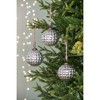 NAYSAYE Party Decoration and Accessories Glass Christmas Ball Hanging Ornament Set for Holiday Celebration and Christmas, Silver, 4.7"*4.7"*0.3" - 2 of 4