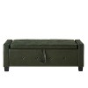 CAVINAS 48" Ottoman Bench with Storage,Upholstered Tufted Faux Leather PU Ottoman with Flip Top,Footboard Footrest for Bedroom - 4 of 4