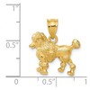 Black Bow Jewelry 14k Yellow Gold Satin and Diamond Cut Poodle Charm or Pendant - 4 of 4