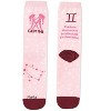 Memoi Women's Gemini Zodiac Sign Crew Socks Pink Icing 9-11 - 4 of 4