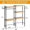 5-Tier Over Washer and Dryer Storage Shelf, Adjustable Laundry Organizer with Wood Shelves, Heavy Duty Metal Frame - 2 of 4