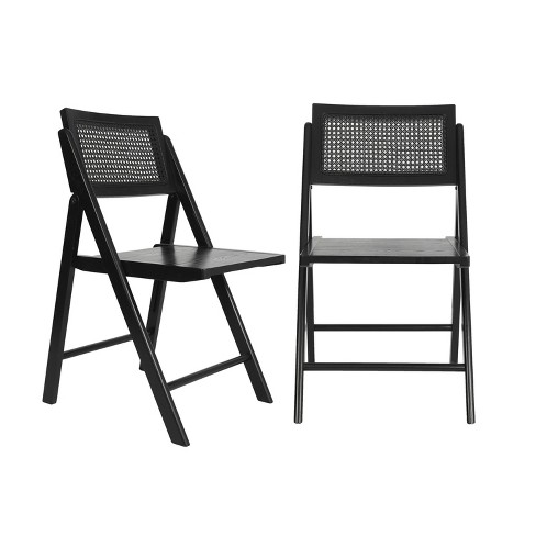 Black rattan chair target online