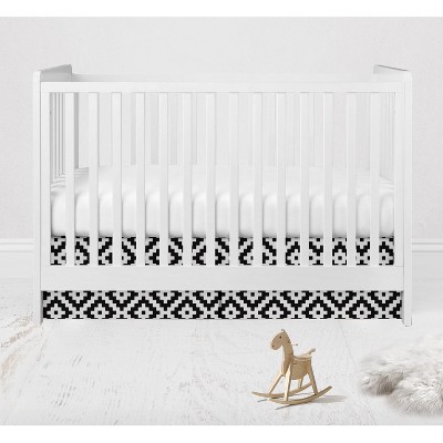 Bacati - Love Black/white Diamond Crib/Toddler Bed Skirt