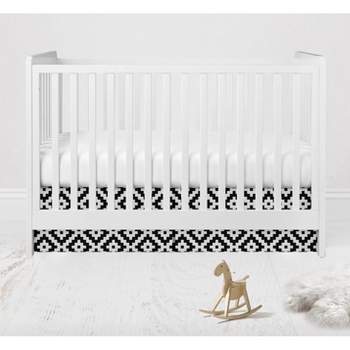 Bacati - Love Black/white Diamond Crib/Toddler Bed Skirt