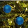 Season's Designs Christmas Tree 6" Blue Glitter Shatterproof Seamless Or - 2 of 2