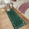 Floral Irregular Edge Carpet Indoor Non Slip Washable Boho Vintage Entry Rug Low Pile Throw Rugs for Entryway - 2 of 4