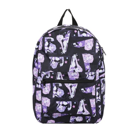 KPop Demon Hunters Huntr/X Character Art 16.5" Adult Black Quick Turn Backpack