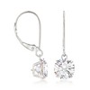 Ross-Simons 4.00 ct. t.w. CZ Drop Earrings in 14kt White Gold - 3 of 4