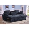 Plush Upholstered Modular L-Shaped Sectional Sofa with Adjustable Backrests, Storage Chaise, and Removable Tray with Cup Holders - 2 of 2