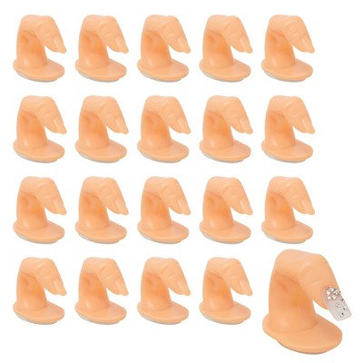 Okuna Outpost 20 Pack Fake Practice Fingers For Acrylic Nails With Adhesive Base For Manicures Press Ons Beauty Salons Target