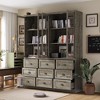 FUFU&GAGA Vintage - Style Wood Bookcase: Glass Doors + Drawers, Organize & Display in Style - 2 of 4