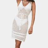Women's Crochet Lace Up Cover-Up Dress - Cupshe