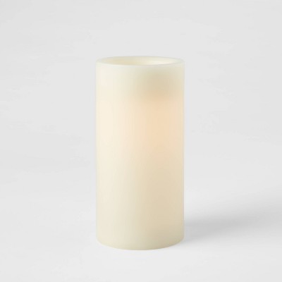 6&#34; x 3&#34; LED Flameless Black Wick Candle Cream - Threshold&#8482;