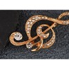 Anna-Kaci Elegant Rhinestone Crystal Treble Clef Music Note Brooch Pin for Scarf, Sweater, Wedding, Christmas Costume Accessories - 3 of 4