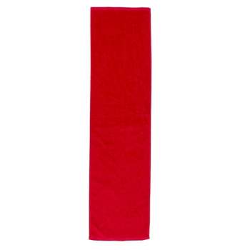 TowelSoft Premium 100% Cotton Premium Terry Velour Fitness Towel for Yoga, Pilates and Gym 12 inch x 44 inch Red