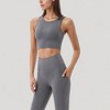 Anna-Kaci Active Women's High Neck Longline Sports Bra with Wide Straps and Keyhole Back for Stylish Medium Support - 2 of 4