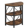 MAYEERTY Half-Round End Table, 3-Tier Narrow Side Table with Metal Frame - 3 of 4