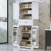 ORRD White Bathroom Storage Cabinet with Drawer & Adjustable Shelf - 2 of 4