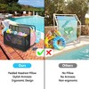 Double Layer Poolside Float Storage - PE Rattan Outdoor Caddy with Rolling Wheels - Sturdy Patio Deck Box for Pool and Beach - 4 of 4