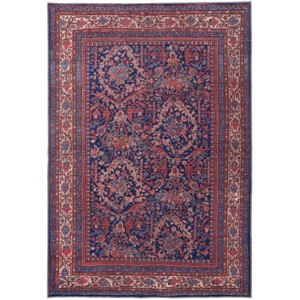 Rawlins Transitional Oriental Red/Blue/Tan Area Rug - 1 of 4
