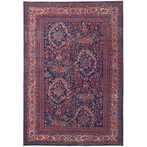 Rawlins Transitional Oriental Red/Blue/Tan Area Rug - image 1 of 4